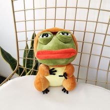 Load image into Gallery viewer, 25-28cm Anime PEPE Sad Frog Cosplay Stuffed Toys Kawaii Room Decor Frog Pepe Plush Doll