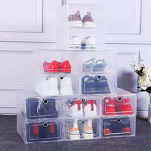Load image into Gallery viewer, 6pcs/Set Fold Plastic Shoes Case Thickened Transparent Drawer Case Plastic Shoe Boxes Stackable Box Shoe Organizer Shoebox