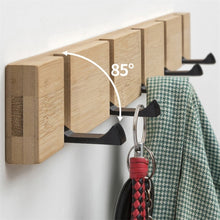 Load image into Gallery viewer, Foldable Coat Rack Bamboo Hallway Hat Hook Hanger Bedroom Door Wall-Mounting Hook Corner Room Kitchen Toilet Wall Brack Hook