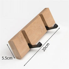 Load image into Gallery viewer, Foldable Coat Rack Bamboo Hallway Hat Hook Hanger Bedroom Door Wall-Mounting Hook Corner Room Kitchen Toilet Wall Brack Hook