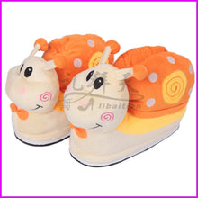 Load image into Gallery viewer, Gary Snail Winter Warm Home Slippers Women Slides Cute Funny Snail Shoes Cartoon Slippers Indoor Flat Flip Flops Casual House Plush Shoes