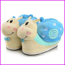 Load image into Gallery viewer, Gary Snail Winter Warm Home Slippers Women Slides Cute Funny Snail Shoes Cartoon Slippers Indoor Flat Flip Flops Casual House Plush Shoes