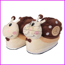 Load image into Gallery viewer, Gary Snail Winter Warm Home Slippers Women Slides Cute Funny Snail Shoes Cartoon Slippers Indoor Flat Flip Flops Casual House Plush Shoes