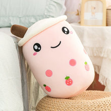 Load image into Gallery viewer, Bubble Tea Plush Toy Boba Plush Milk Boba Tea Plush Cup Shaped Pillow Real Life Food Stuffed Soft Back Cushion Gift Kid Birthday