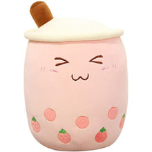 Load image into Gallery viewer, Bubble Tea Plush Toy Boba Plush Milk Boba Tea Plush Cup Shaped Pillow Real Life Food Stuffed Soft Back Cushion Gift Kid Birthday