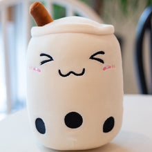 Load image into Gallery viewer, Bubble Tea Plush Toy Boba Plush Milk Boba Tea Plush Cup Shaped Pillow Real Life Food Stuffed Soft Back Cushion Gift Kid Birthday