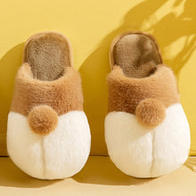 Load image into Gallery viewer, Corgi Dog Slippers Cartoon Cute Double Shiba Inu Warm Plush Corgi Slippers Home Slip Cotton Pad Shoes Plus Size 23-27cm