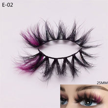 Load image into Gallery viewer, Newest 3D Mink Eyelashes Colorful 100% Mink Lashes Mix Color Pink Blue Red White False Eyelashes Fluffy Soft