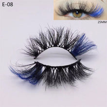 Load image into Gallery viewer, Newest 3D Mink Eyelashes Colorful 100% Mink Lashes Mix Color Pink Blue Red White False Eyelashes Fluffy Soft
