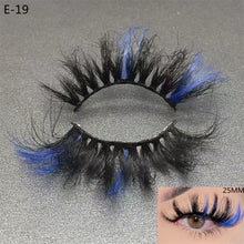 Load image into Gallery viewer, Newest 3D Mink Eyelashes Colorful 100% Mink Lashes Mix Color Pink Blue Red White False Eyelashes Fluffy Soft