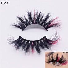 Load image into Gallery viewer, Newest 3D Mink Eyelashes Colorful 100% Mink Lashes Mix Color Pink Blue Red White False Eyelashes Fluffy Soft