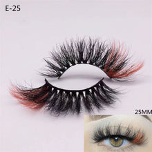 Load image into Gallery viewer, Newest 3D Mink Eyelashes Colorful 100% Mink Lashes Mix Color Pink Blue Red White False Eyelashes Fluffy Soft