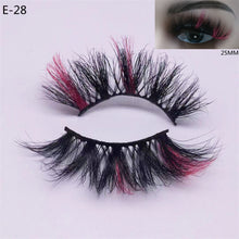 Load image into Gallery viewer, Newest 3D Mink Eyelashes Colorful 100% Mink Lashes Mix Color Pink Blue Red White False Eyelashes Fluffy Soft
