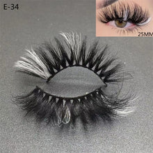 Load image into Gallery viewer, Newest 3D Mink Eyelashes Colorful 100% Mink Lashes Mix Color Pink Blue Red White False Eyelashes Fluffy Soft