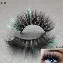 Load image into Gallery viewer, Newest 3D Mink Eyelashes Colorful 100% Mink Lashes Mix Color Pink Blue Red White False Eyelashes Fluffy Soft