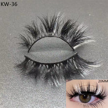 Load image into Gallery viewer, Newest 3D Mink Eyelashes Colorful 100% Mink Lashes Mix Color Pink Blue Red White False Eyelashes Fluffy Soft