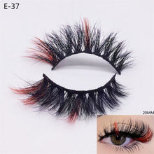 Load image into Gallery viewer, Newest 3D Mink Eyelashes Colorful 100% Mink Lashes Mix Color Pink Blue Red White False Eyelashes Fluffy Soft