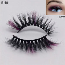 Load image into Gallery viewer, Newest 3D Mink Eyelashes Colorful 100% Mink Lashes Mix Color Pink Blue Red White False Eyelashes Fluffy Soft