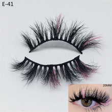 Load image into Gallery viewer, Newest 3D Mink Eyelashes Colorful 100% Mink Lashes Mix Color Pink Blue Red White False Eyelashes Fluffy Soft