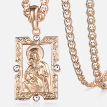 Load image into Gallery viewer, Trendsmax Blessed Virgin Mary Pendant Necklace For Women Men 585 Rose Gold Necklace Fashion Jewelry Wholesale Gifts 50.5cm GP192