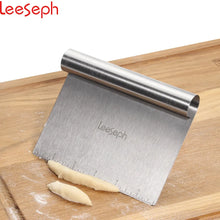 Load image into Gallery viewer, Multi-purpose Stainless Steel Scraper &amp; Chopper, Dough Scraper, Pizza Dough Cutter , kitchen tools DIY crafting supplies  bakery kitchenware
