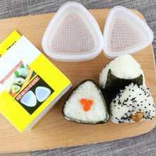 Load image into Gallery viewer, 2 Piece Onigiri Set Plastic Sushi Rice Ball Maker Mould Mold Kitchen Gadgets Stuff Transparent Bento DIY crafting kitchenware tool seaweed tuna kimchi kimbap nori
