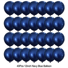 Load image into Gallery viewer, 40 Pieces Navy Blue Balloon Set Wedding Kids Birthday Party Latex Confetti Balloons Garland Graduation Party Decoration Baby Shower
