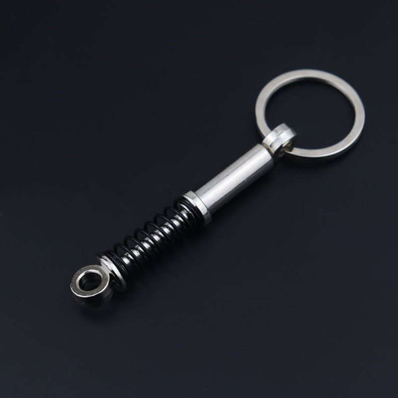 Coilover Suspension Keychain 3D Keyring Creative Racing Wheels Auto Part Model Key Chains for Car Lovers Pendant JDM drift 2jz modified stance rotary