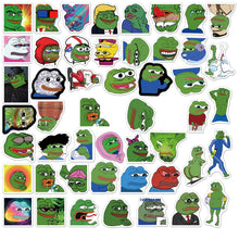Load image into Gallery viewer, 10/30/50 Pieces Interesting Frog PEPE Meme Graffiti Stickers DIY Scrapbook Skateboard Laptop Luggage Phone Guitar Sticker Kids Toy
