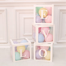 Load image into Gallery viewer, Baby Shower Decoration Boy Girl Transparent Balloon Box Letter Frist 1st Birthday Wedding Party Gender Reveal Baptism Decoration
