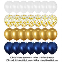 Load image into Gallery viewer, 40 Pieces Navy Blue Balloon Set Wedding Kids Birthday Party Latex Confetti Balloons Garland Graduation Party Decoration Baby Shower
