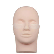 Load image into Gallery viewer, Rubber Practice Training Head Eyelash Extension Cosmetology Mannequin Doll Face Head Eyelashes Makeup Practice Model falsies crafting art material supply
