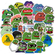 Load image into Gallery viewer, 10-50 Pieces Interesting Frog PEPE Graffiti Frog Meme Stickers For Skateboard Helmet Gift Box Bicycle Computer Notebook Car Kid Toys
