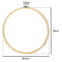 Load image into Gallery viewer, 10pcs Set 10-30cm Wooden Embroidery Hoops Frame Set Bamboo Embroidery Rings DIY Cross Stitch Needle art Craft Tool supply supplies
