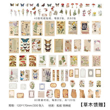 Load image into Gallery viewer, 200 Pieces Scrapbooking Supplies Pack For Journaling Diy Vintage Scrapbook Stickers Kit With Decorative Nature Retro Collection
