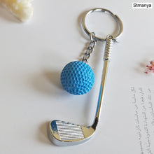 Load image into Gallery viewer, Golf ball key chain top grade metal Keychain sporting goods sports souvenir ball key ring bogie birdie holeinone father dad wedge driver caddie fore

