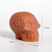 Load image into Gallery viewer, Skull Silicone Candle Mold Aromatherapy Soy Wax Moulds Halloween Home Decoration art craft tool supply candel skeleton calavera epoxy resin
