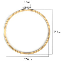 Load image into Gallery viewer, 10pcs Set 10-30cm Wooden Embroidery Hoops Frame Set Bamboo Embroidery Rings DIY Cross Stitch Needle art Craft Tool supply supplies
