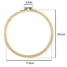 Load image into Gallery viewer, 10pcs Set 3-12inch Round Wooden Embroidery Hoops Bamboo Cross Stitch Frame Hoop art Craft Tools supply supplies DIY Catcher Hanging Decor
