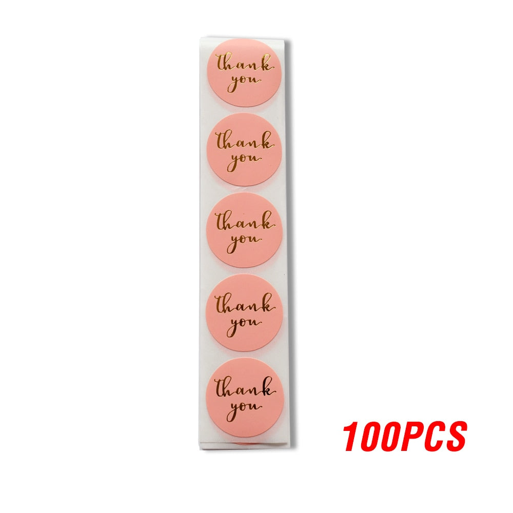 100-500 Pieces Thank You Stickers For Supporting My Small Business Seal Labels For Christmas Gift Decoration Business Stationery