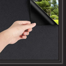 Load image into Gallery viewer, 100% Light Blocking Darkest Window Film Static Total Blackout Glass Privacy Darkening Window Tint Black Window Sticker VINLY ART CRAFT TOOL SUPPLIES
