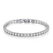 Load image into Gallery viewer, 4mm Moissanite Tennis Bracelets for Women 100% 925 Sterling Silver Gemstone Bangle Wedding Sparkles Lab Diamond Bracelet custom
