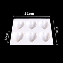 Load image into Gallery viewer, 3D Diamond Love Heart Silicone Baking Mold DIY Butterfly Maple Leaf Bloom Rose Chocolate Fondant Cake Craft Decorating Tool
