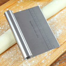 Load image into Gallery viewer, Stainless Steel Cake Scraper Pastry Cutters Baking Cake Cooking Dough Scraper Fondant Spatulas Edge DIY Baking Decorating Tools
