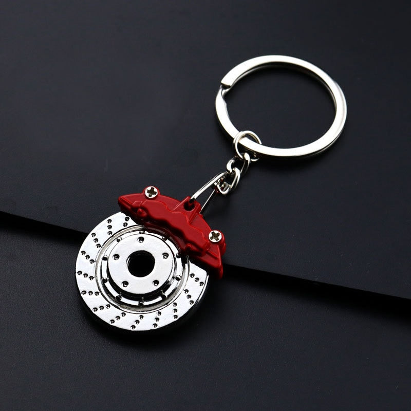 Brake Rotor pad Keychain 3D Keyring Creative Racing Wheels Auto Part Model Key Chains for Car Lovers Pendant JDM drift 2jz modified stanced rotary