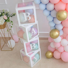 Load image into Gallery viewer, Alphabet Name Box Transparent Birthday Balloon Box Wedding Globos 1st Birthday Party Decoration Kids Latex Balloon Baby Shower
