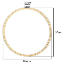 Load image into Gallery viewer, 10pcs Set 3-12inch Round Wooden Embroidery Hoops Bamboo Cross Stitch Frame Hoop art Craft Tools supply supplies DIY Catcher Hanging Decor
