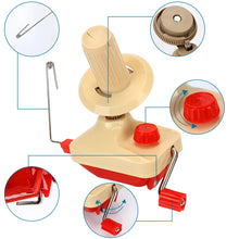 Load image into Gallery viewer, Hand Operated Yarn Winder Fiber Wool Manual Handheld Winder Machine String Ball Portable for DIY KIT Sewing Making Accessories crafting tool supplies
