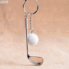 Load image into Gallery viewer, Golf ball key chain top grade metal Keychain sporting goods sports souvenir ball key ring bogie birdie holeinone father dad wedge driver caddie fore

