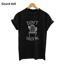 Load image into Gallery viewer, Cactus Women&#39;s T-Shirt Cotton Top Tee For Lady Girl Funny Round neck T-shirts succulent funny meme custom handmade design
